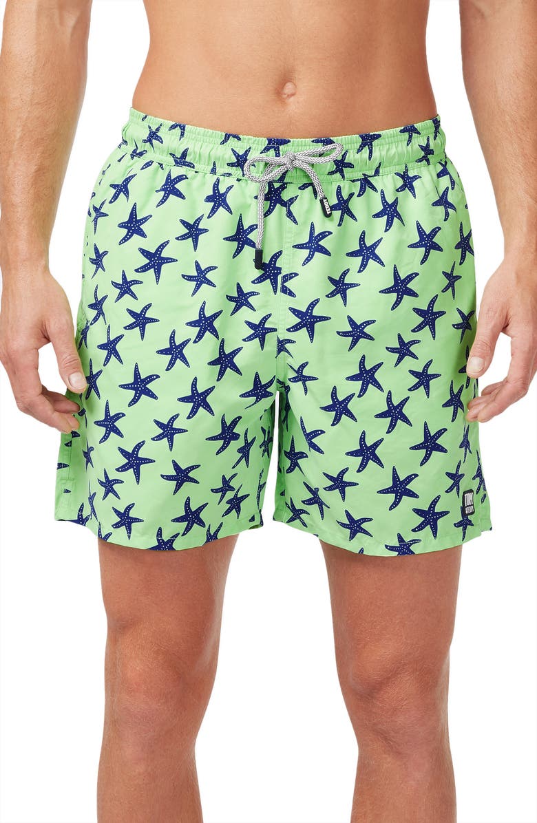 Tom & Teddy Starfish Print Swim Trunks, Main, color,