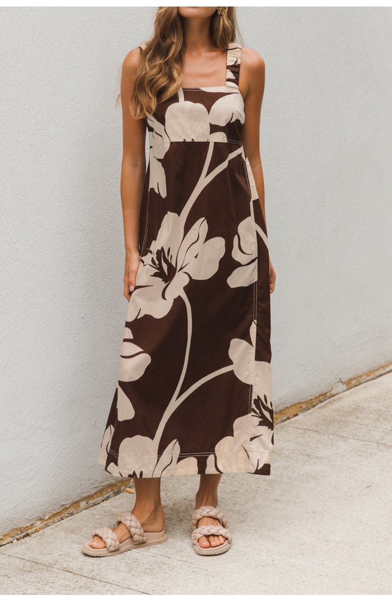 Label of Love Chocolate Bloom Maxi Dress, Alternate, color, 