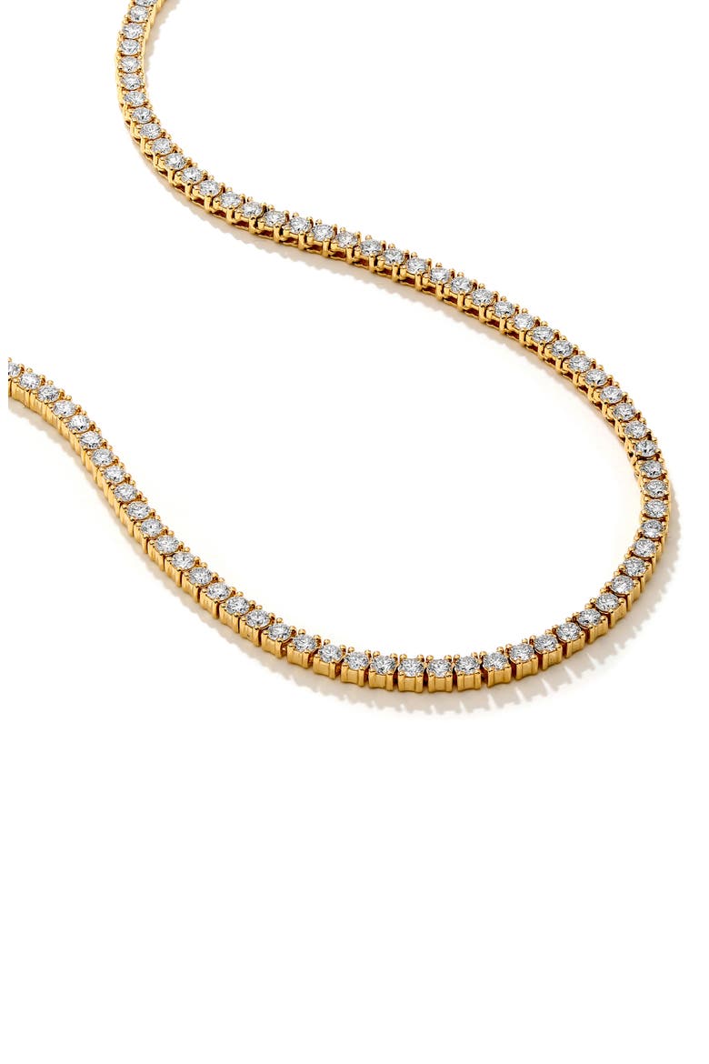 Single Thread Diamond Tennis Necklace, Alternate, color, GOLD/ DIAMOND