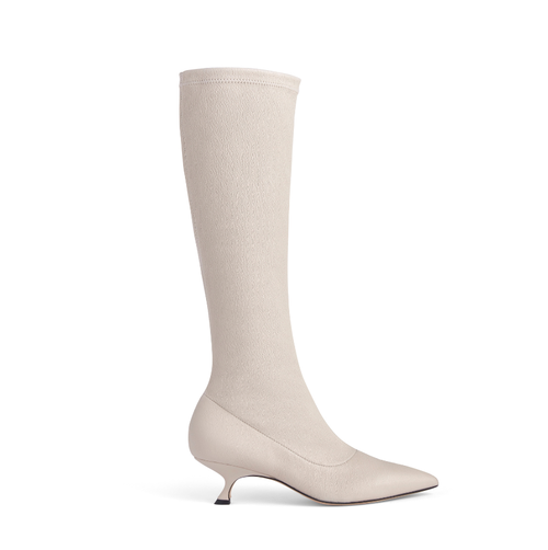 Neil J. Rodgers Seta Stretch Boot In Crème Nappa