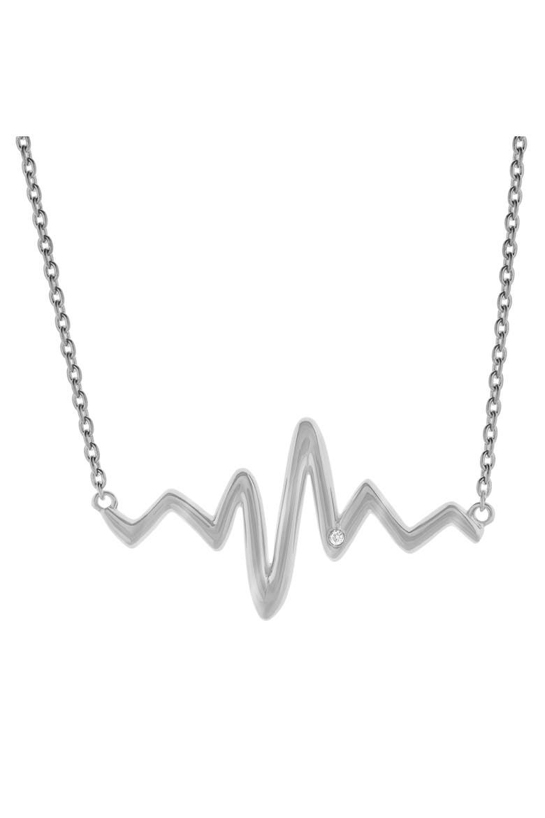 Heartbeat Spark 0.01 Ct Diamond Necklace in 925 Sterling Silver, Main, color, Sterling Silver