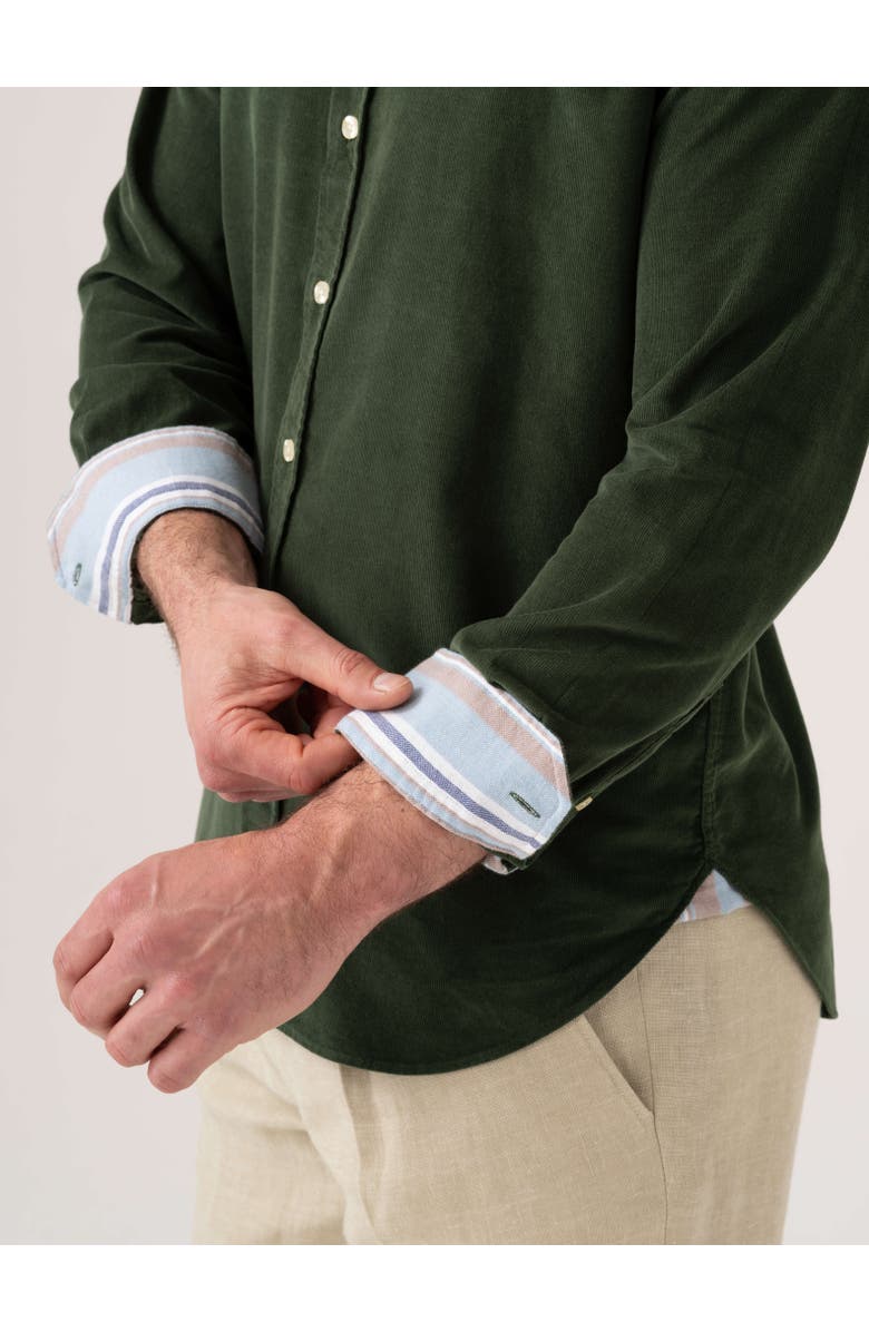 Koy Clothing Corduroy Long Sleeve Shirt, Alternate, color, Pine Green