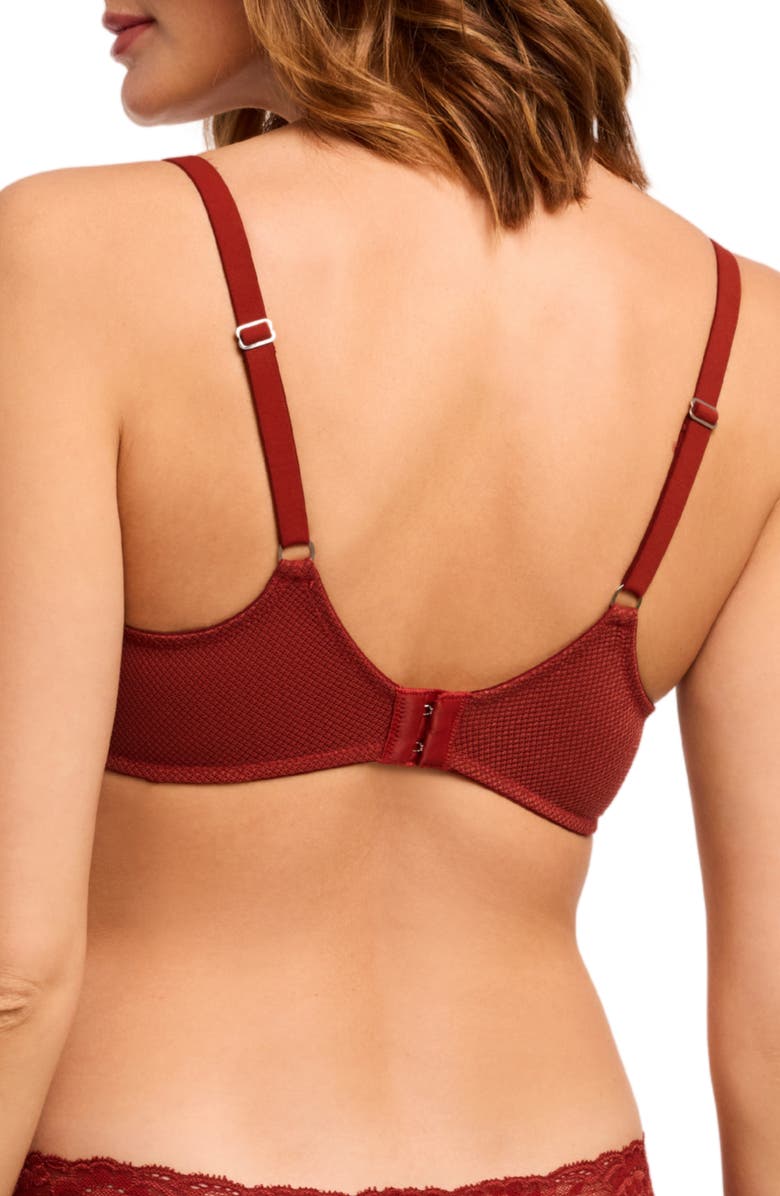 Montelle Intimates Underwire Spacer Balconette Bra, Alternate, color, Chili