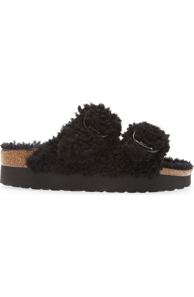 Birkenstock Papillio by Birkenstock Arizona Big Buckle Genuine Shearling Slide Sandal, Alternate, color,