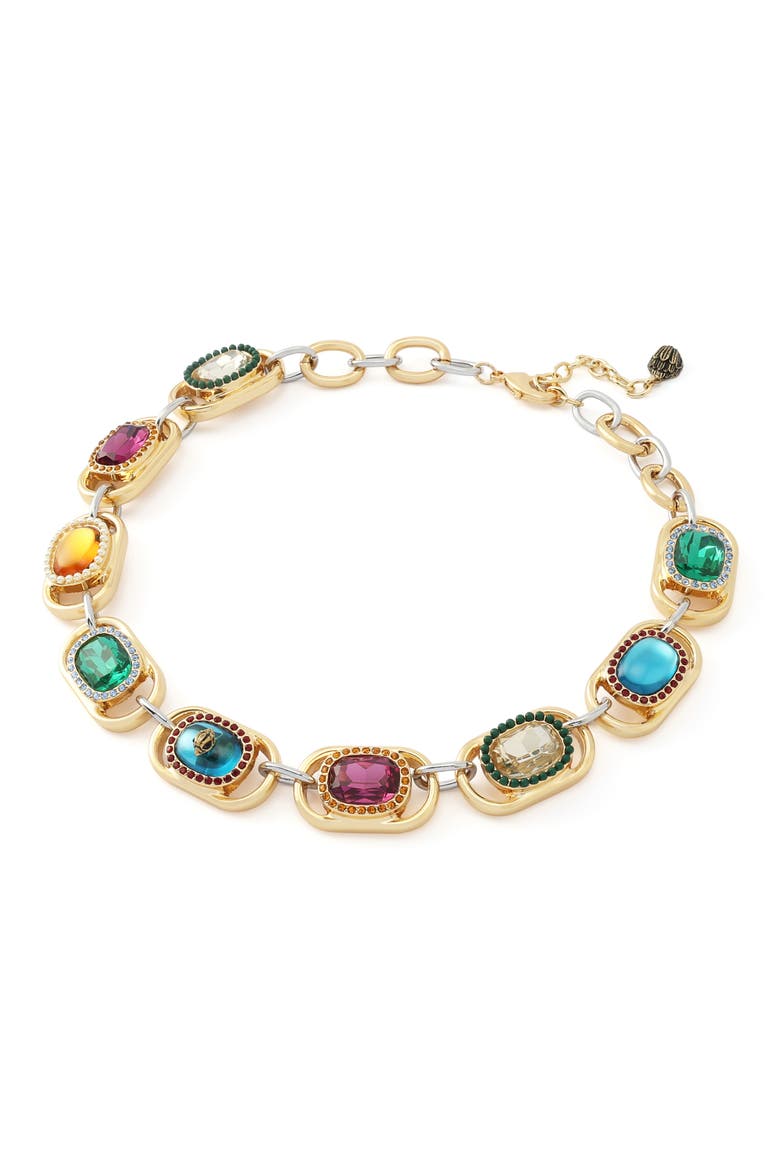 Crystal Chain Statement Necklace, Alternate, color, MULTI