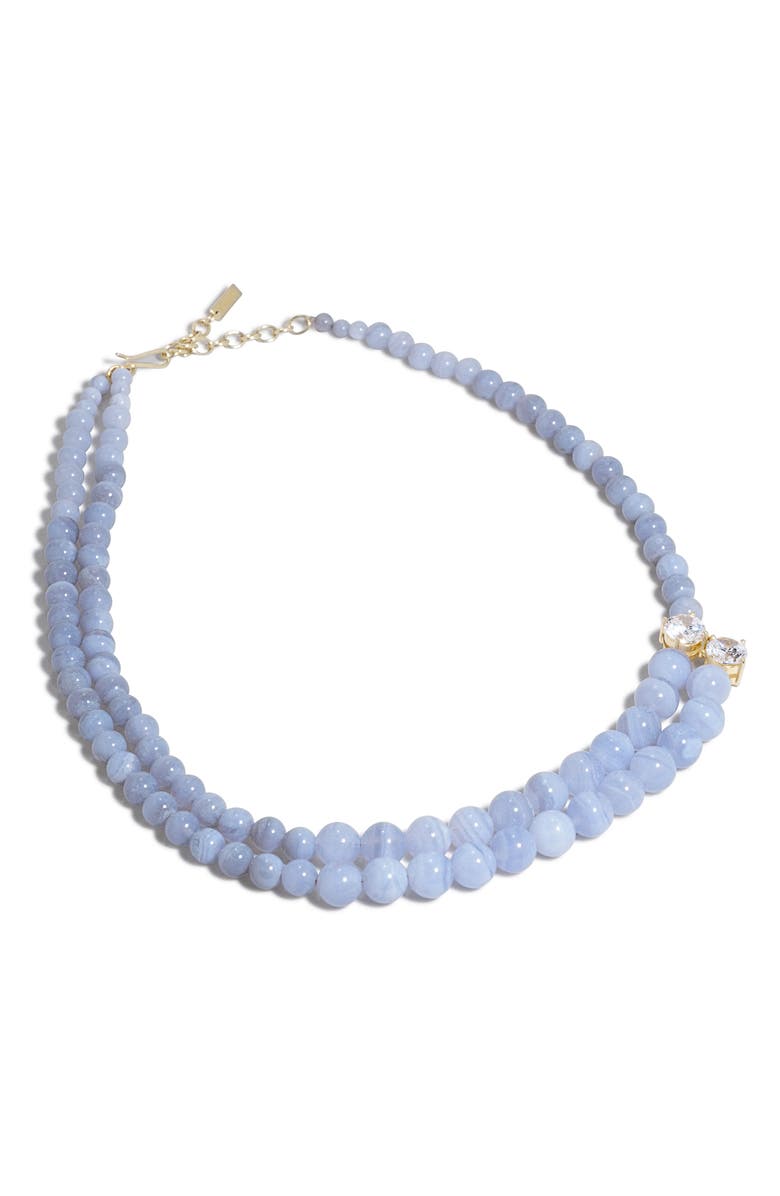 COMPLETEDWORKS Light of the Past Beaded Necklace, Alternate, color, Blue