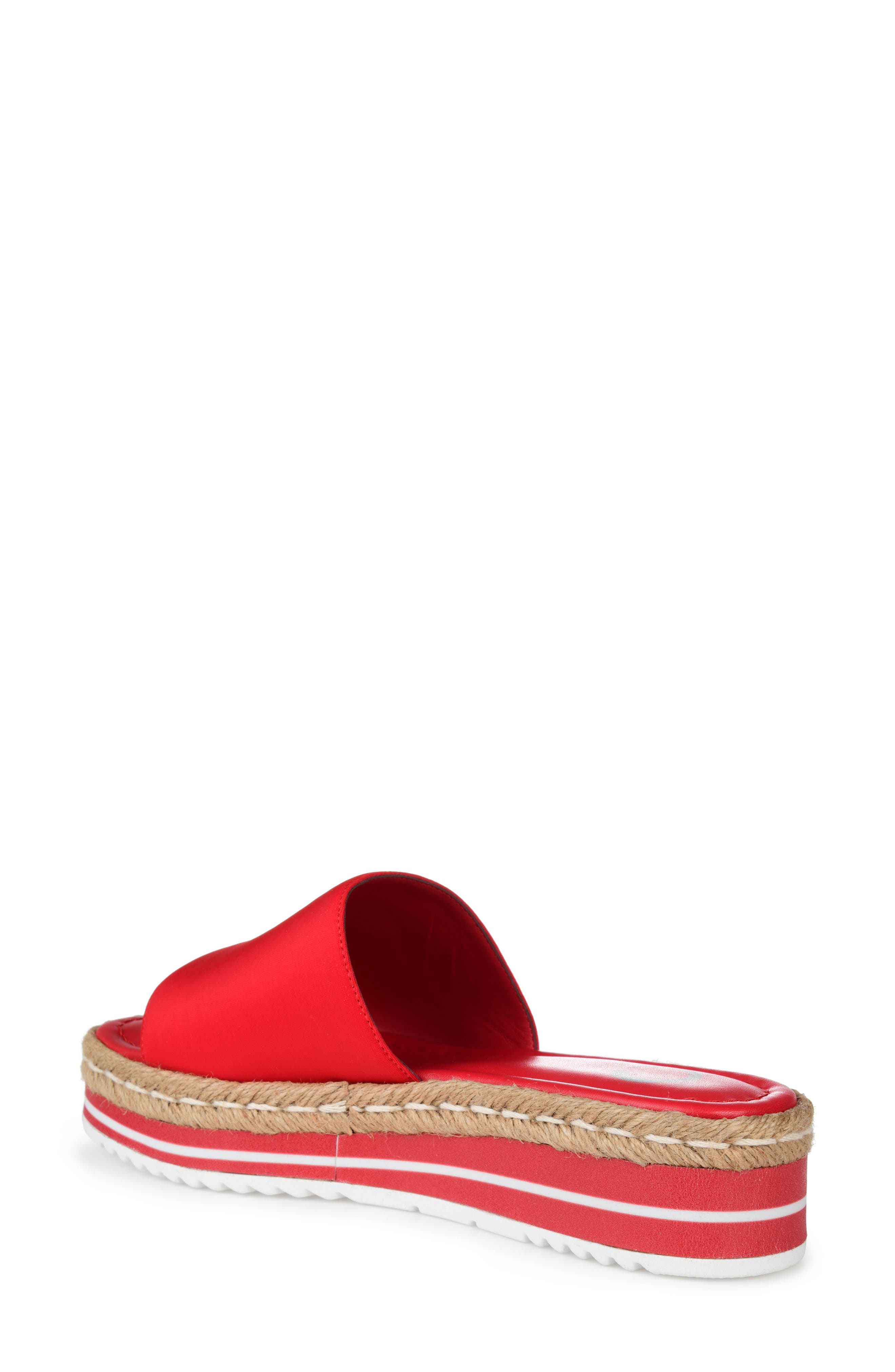 Rosey Wedge Sandal, Alternate, color, RED
