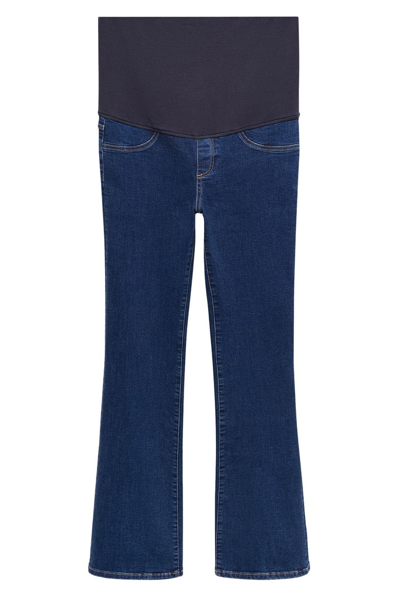 Flared Maternity Jeans, Main, color, DARK BLUE