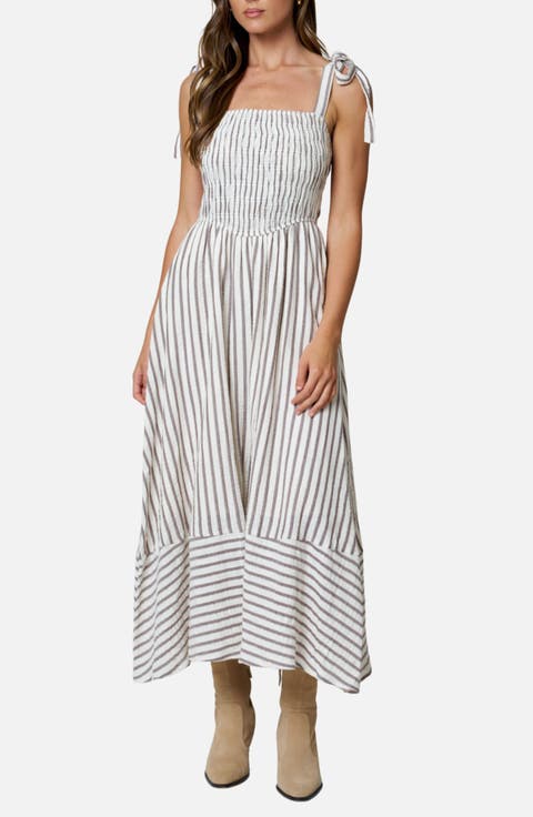 Stripe Cotton Maxi Sundress