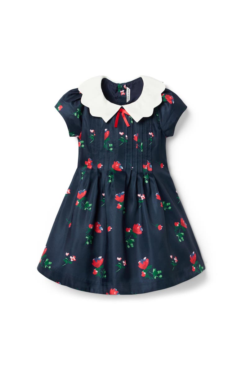 Janie and Jack The Pintuck Floral Dress, Main, color, 
