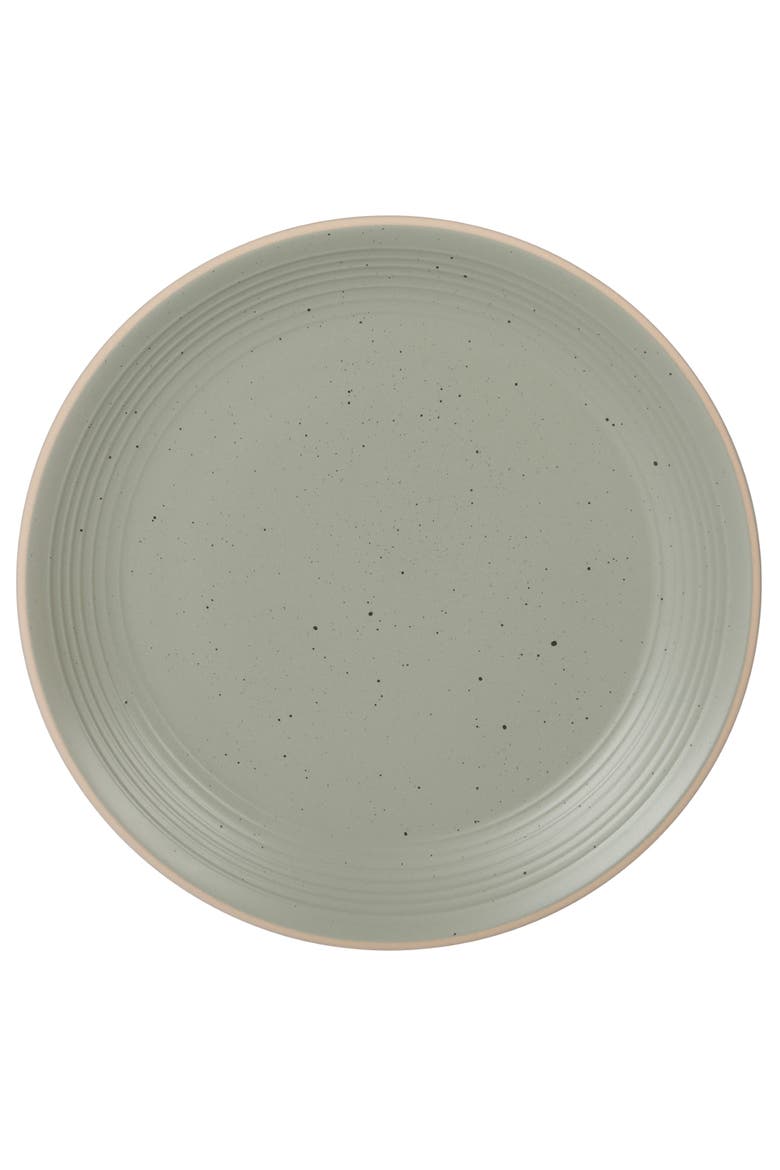 Dinah Double Bowl Stoneware Embossed Dinnerware Set, Alternate, color, Green