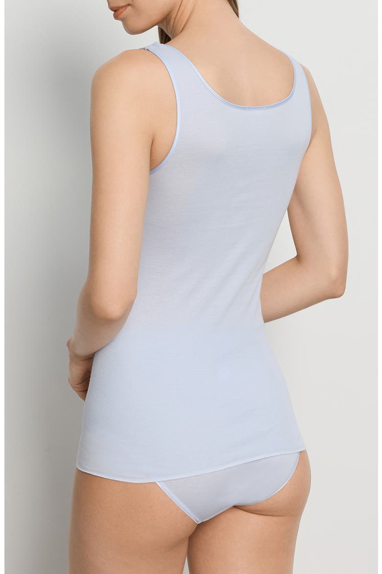 Cotton Seamless Tank, Alternate, color, BLUE DOVE