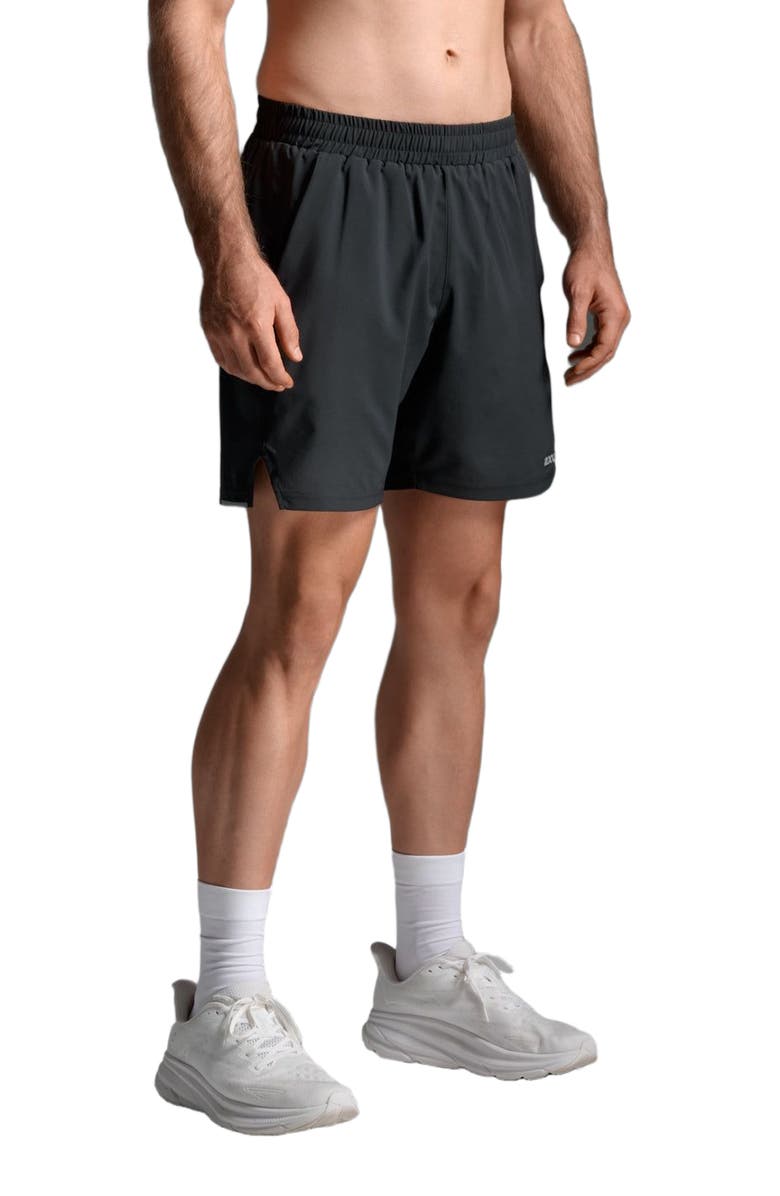 2XU Aero 7 Inch Shorts, Alternate, color, Black/Silver Reflective