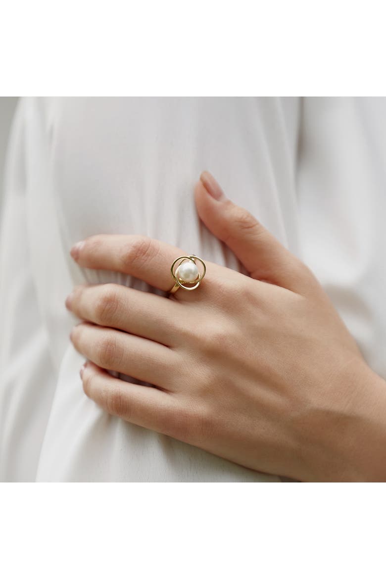 Akoya Pearl Lexi Ring, Alternate, color, Yellow Gold