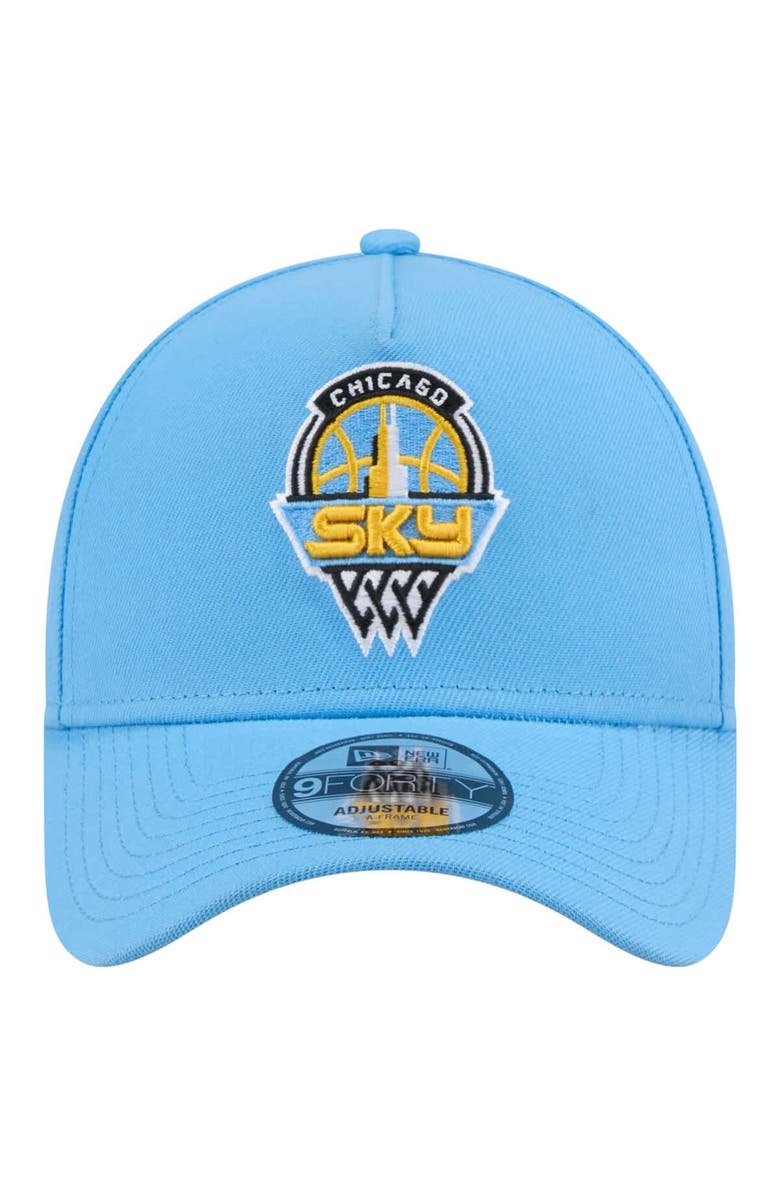 New Era Men's New Era  Sky Blue Chicago Sky Core Logo A-Frame 9FORTY Adjustable Hat, Alternate, color, Light Blue