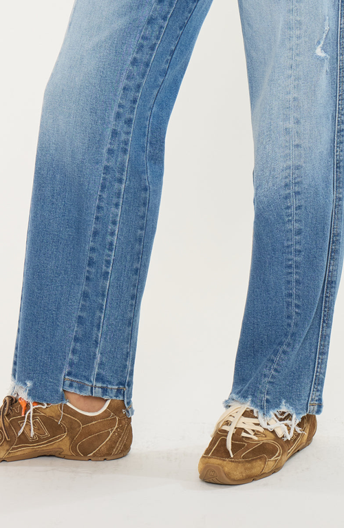Kancan Kells Mid Rise Straight Jeans In Blue