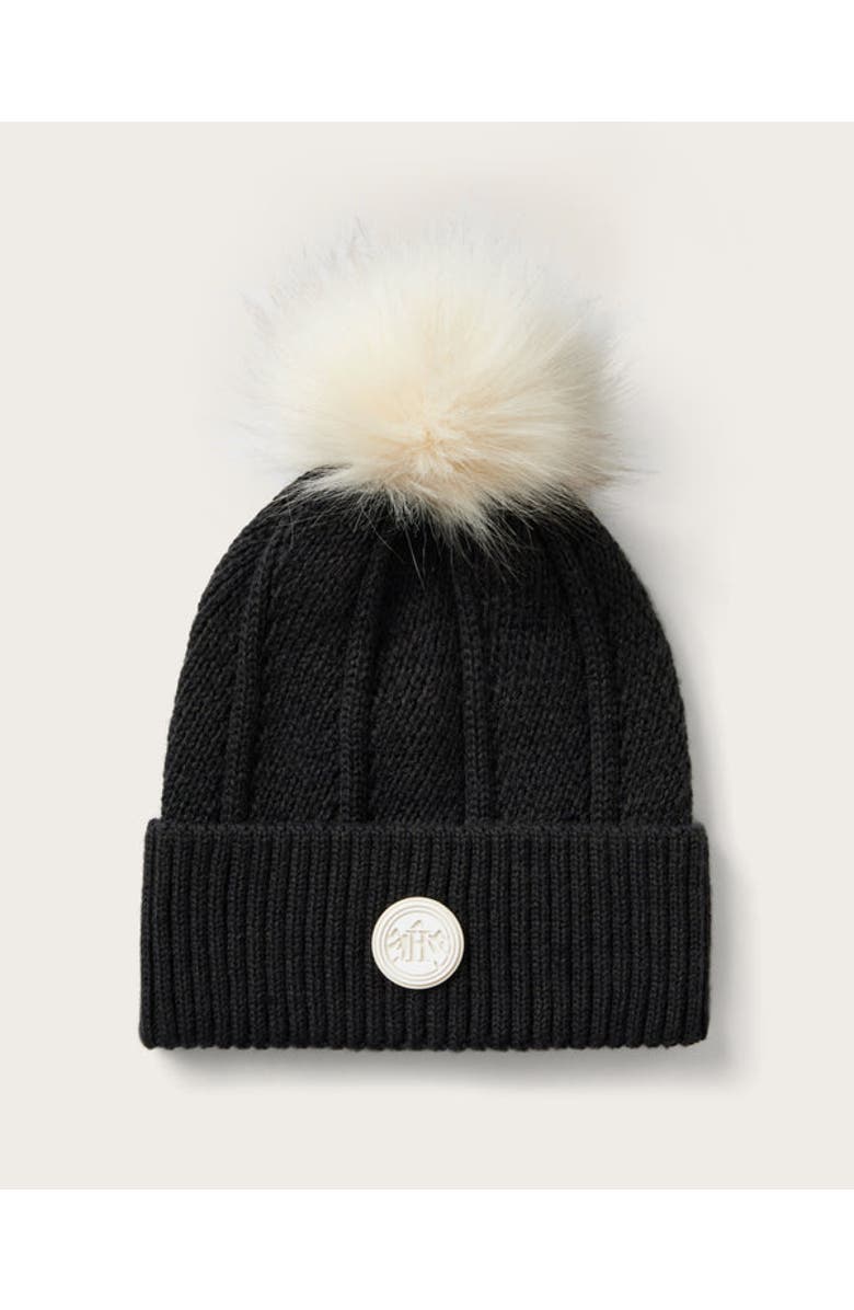 Hemlock Willow Pom Beanie, Main, color, Black