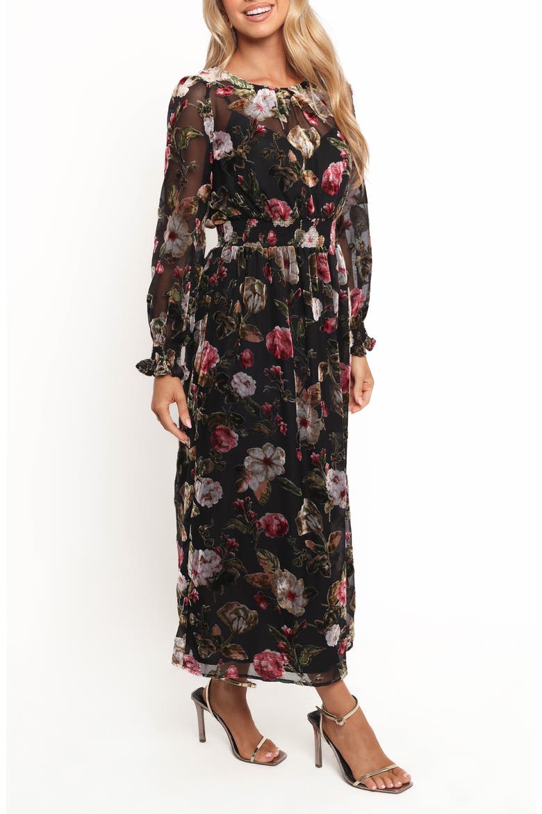 Tracy Long Sleeve Dress, Main, color, BLACK MULTI