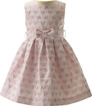 Rachel Riley Sleeveless Heart Damask Dress