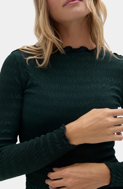 Halfdays Ynes Texture Top In Green