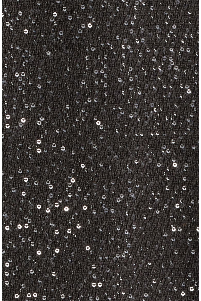 Sequined Light Bouclé Double Breasted Topcoat, Alternate, color, ECJ CHOCOLATE TORTE