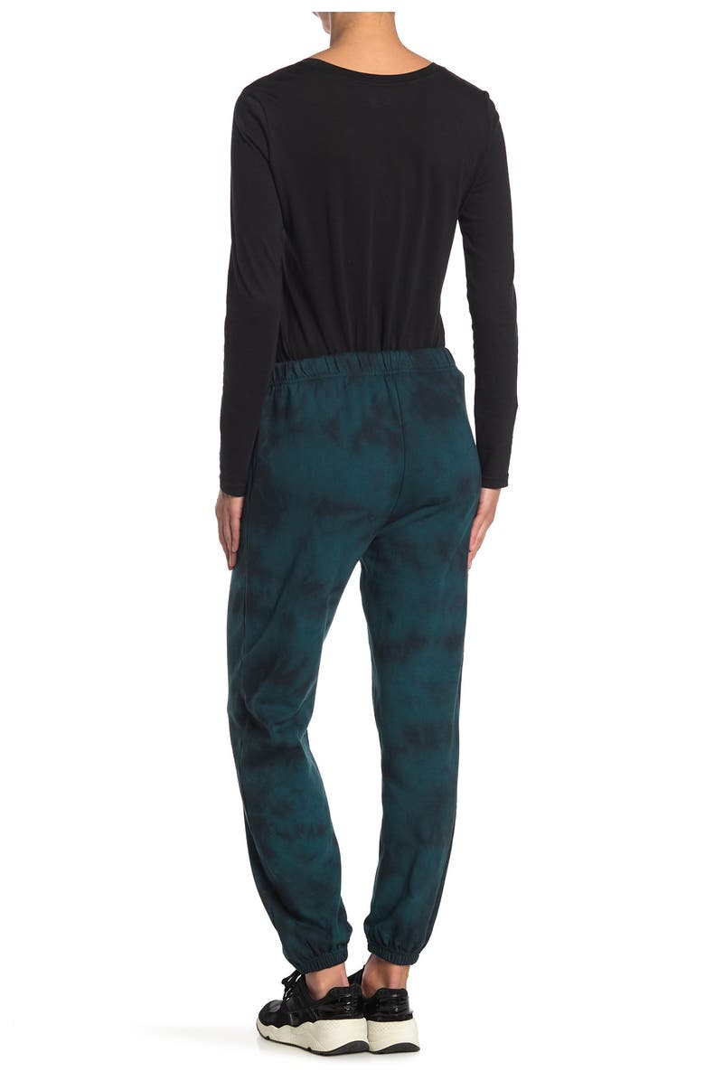 Threads 4 Thought Boyfriend Tie-Dye Organic Cotton Blend Sweatpants, Alternate, color, Mallard/Black