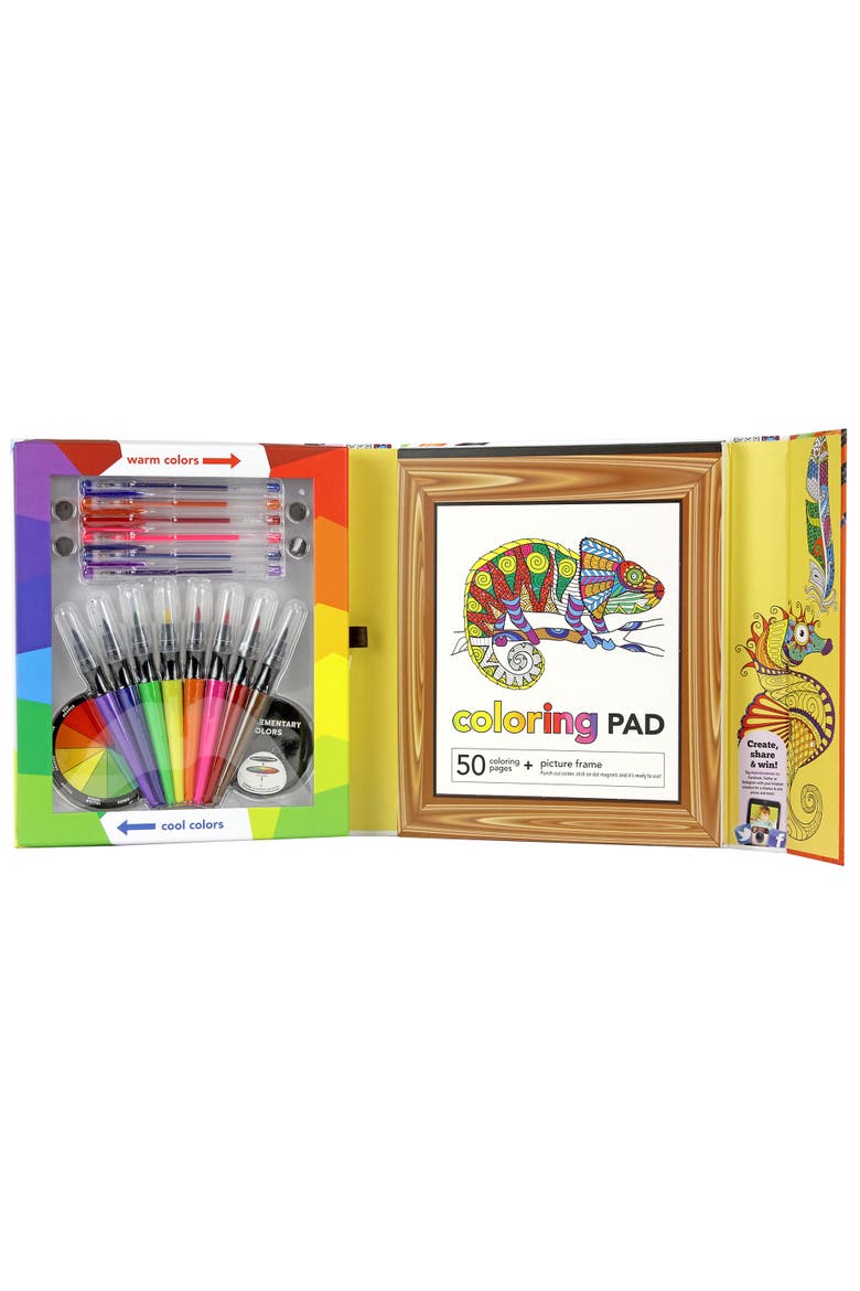Spicebox Kits For Kids Creative Coloring, 50 Pages, Arts & Crafts, 14Pc, Kids, Alternate, color, Multicolored