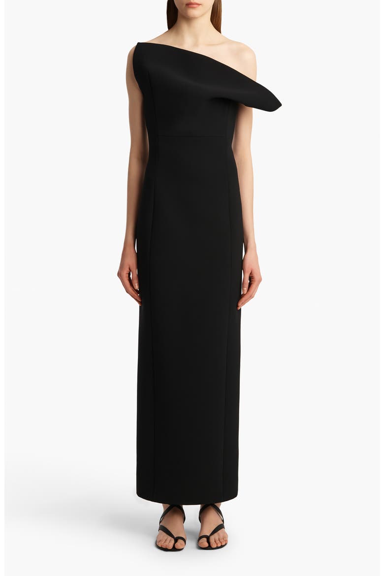 Cato Double Face Crepe Dress, Main, color, BLACK