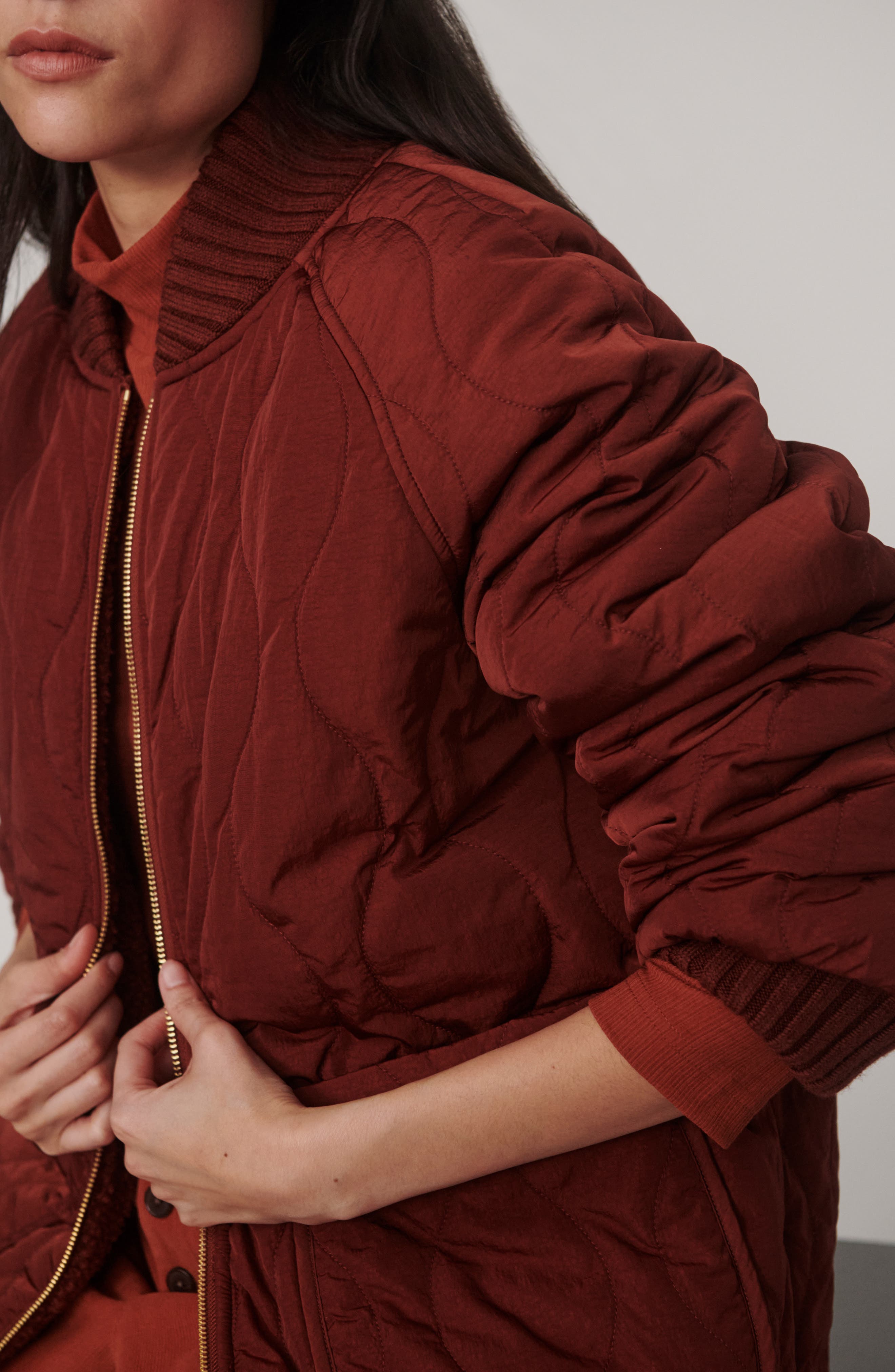 Varley Serina Reversible Quilted Bomber Jacket (Women) | Nordstrom