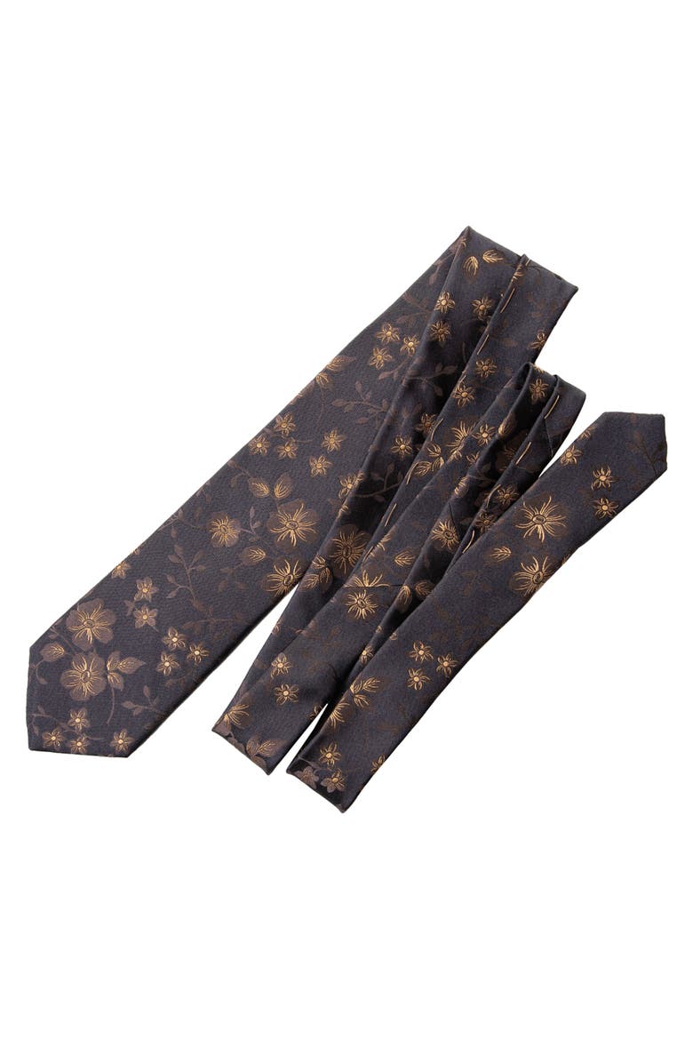 Elizabetta Silvio - Extra Long Silk Jacquard Tie for Men, Alternate, color, Black
