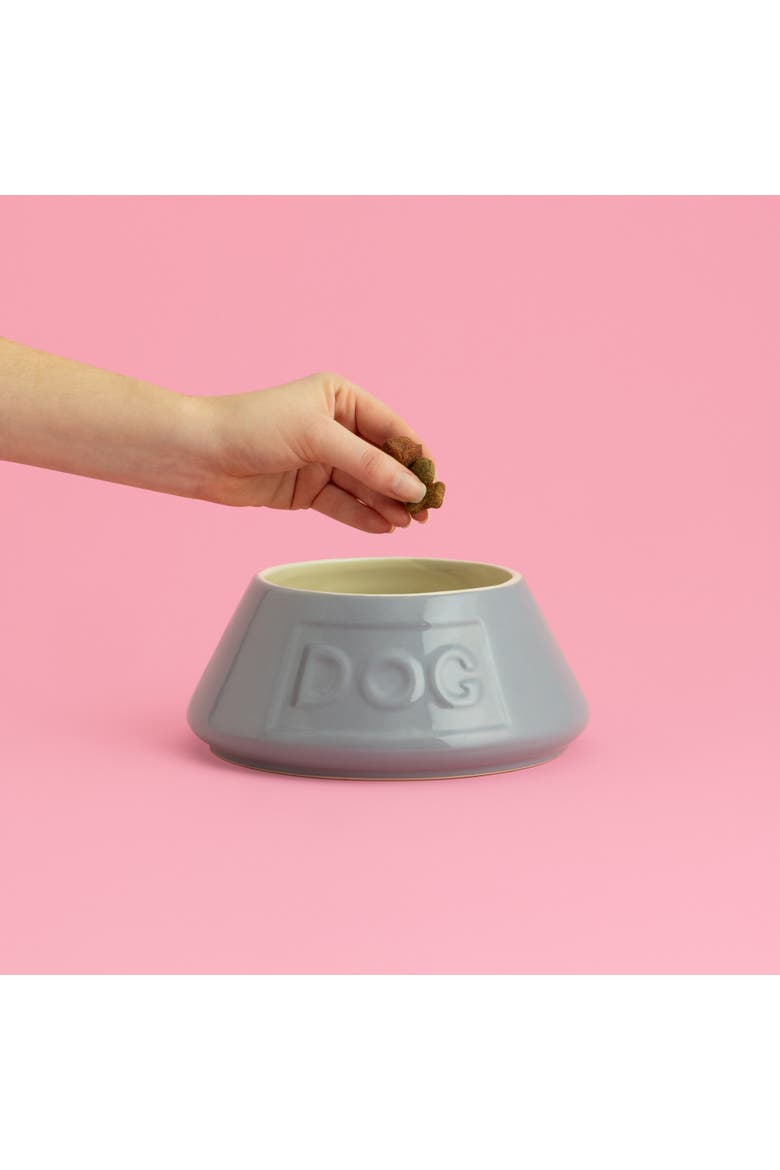 Non Tip Dog Bowl,  8.3 Inch, 54oz, Food & Water Angled Dish, Alternate, color, Gray