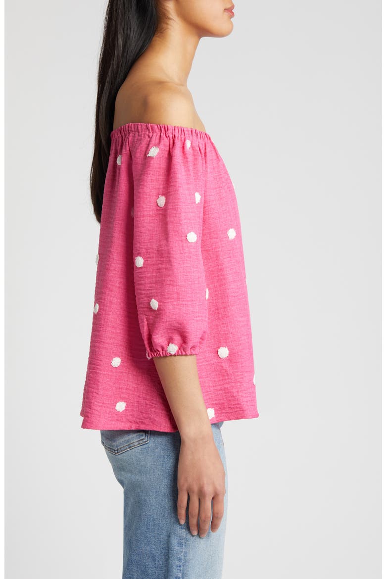 Off the Shoulder Top, Alternate, color, FUCHSIA