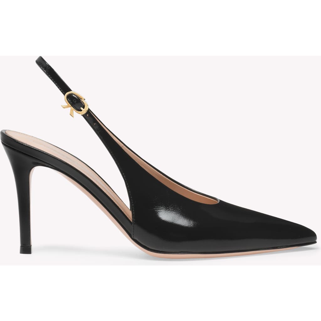 Gianvito Rossi Robbie Sling Slingback In Black