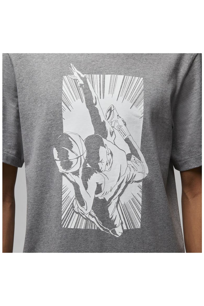 GFX Graphic Cotton Tee, Alternate, color, CARBON HEATHER/ WHITE/ WHITE