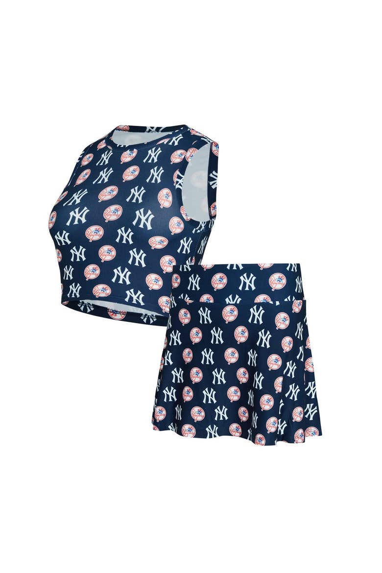 Women's Concepts Sport  Navy New York Yankees Knit Tank Top & Skort Set, Main, color, Navy