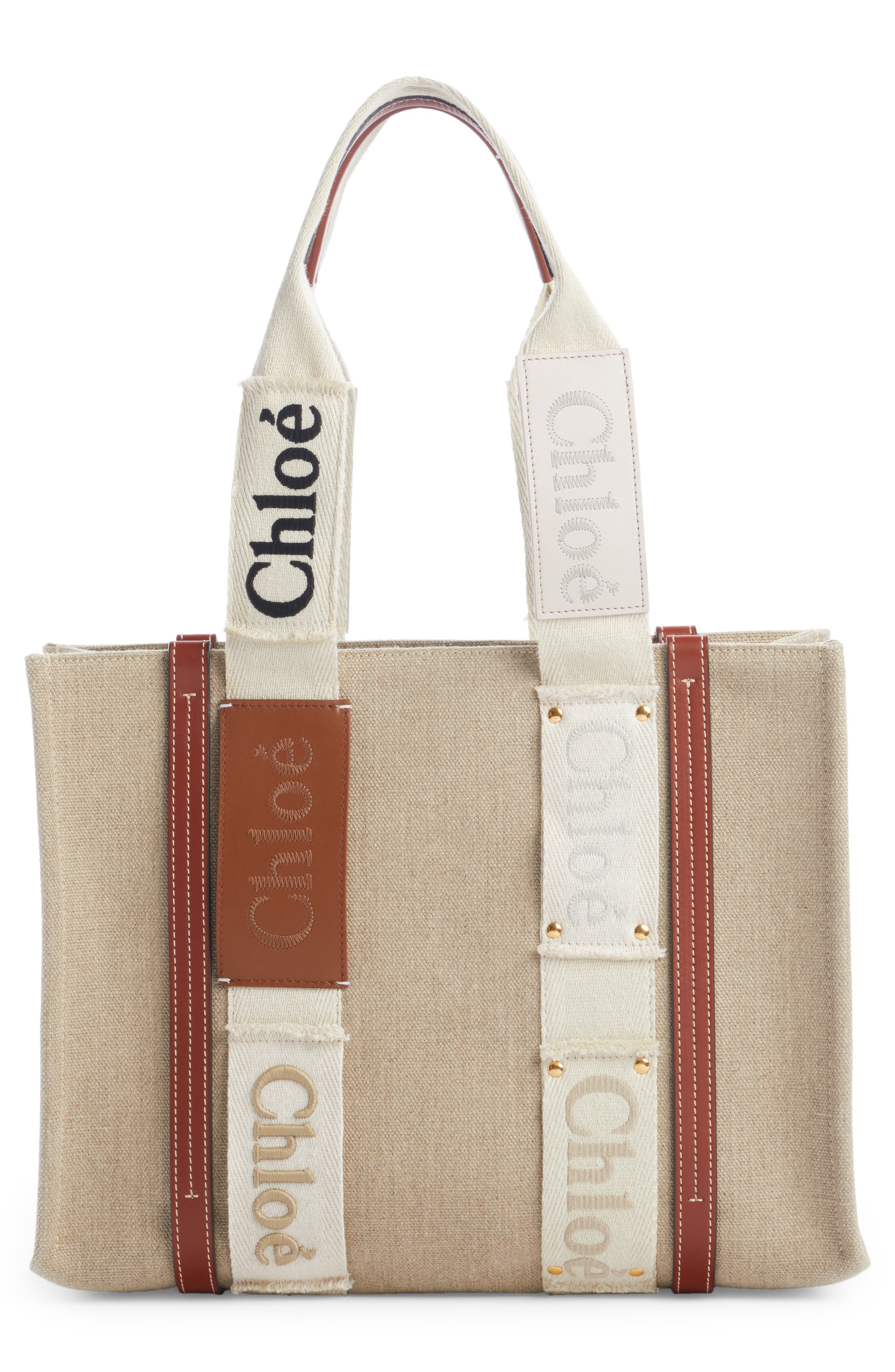 Chloé Medium Woody Mixed Media Tote, Alternate, color, 