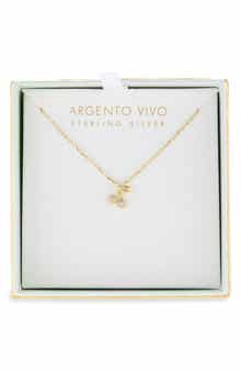 Pav Cherry Pendant Necklace