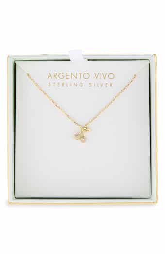 Pav Cherry Pendant Necklace