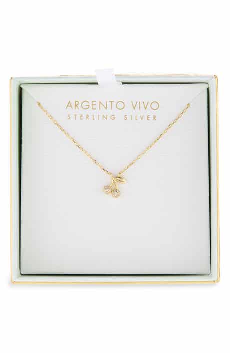 Pav Cherry Pendant Necklace