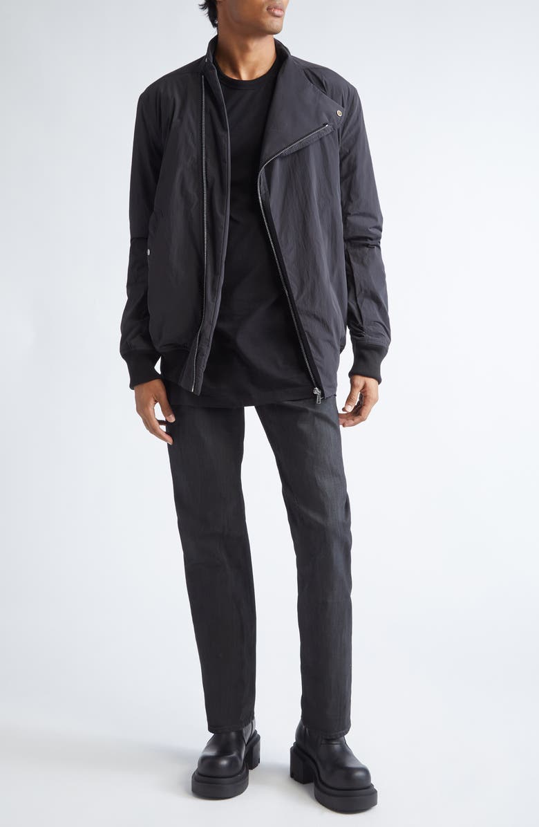 Rick Owens DRKSHDW Fog Cut Coated Jeans, Alternate, color, Black Wax