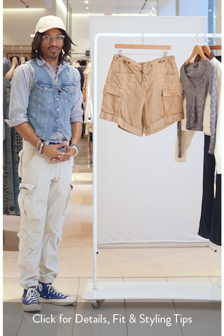 Frankie Low Rise Roll Hem Cargo Shorts video