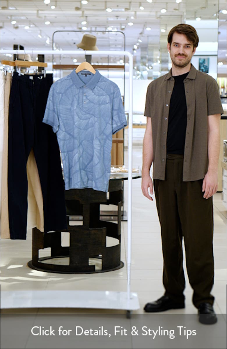 Haines Print Short Sleeve Polo, sales video thumbnail