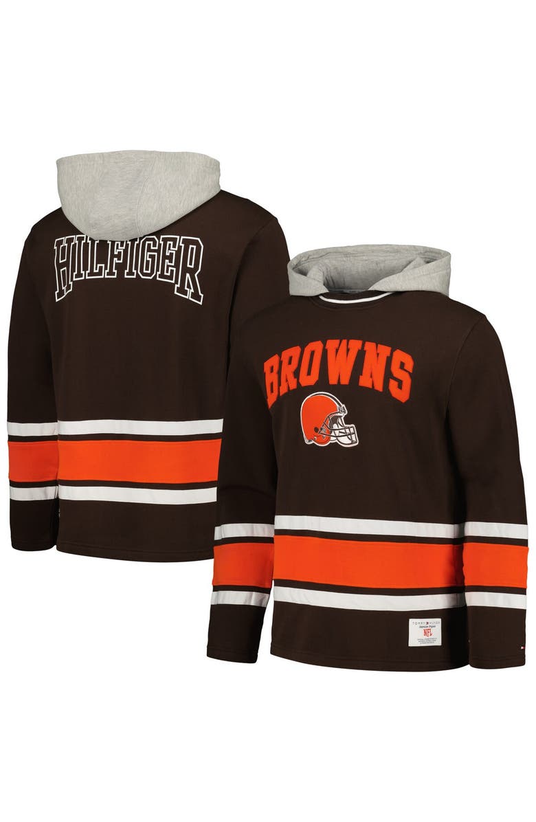 Tommy Hilfiger Men's Tommy Hilfiger Brown Cleveland Browns Ivan Fashion Pullover Hoodie, Main, color, 