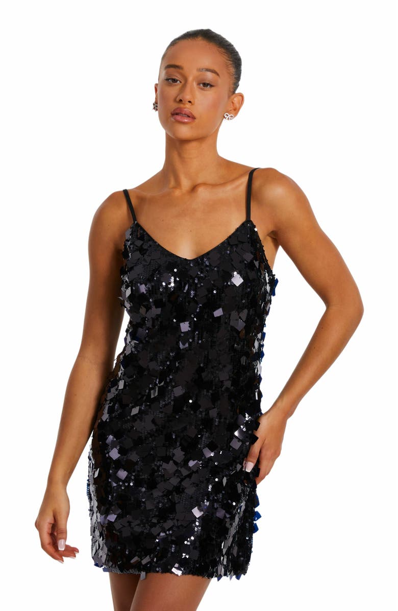 QUIZ Large Square Sequin Bodycon Dress, Alternate, color,