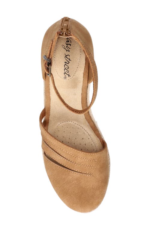 EASY STREET EASY STREET DAYTONA ANKLE STRAP ESPADRILLE PLATFORM WEDGE