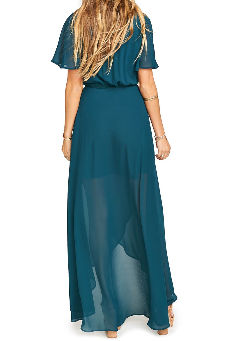 Sophia Wrap Dress, Alternate, color, DEEP JADE