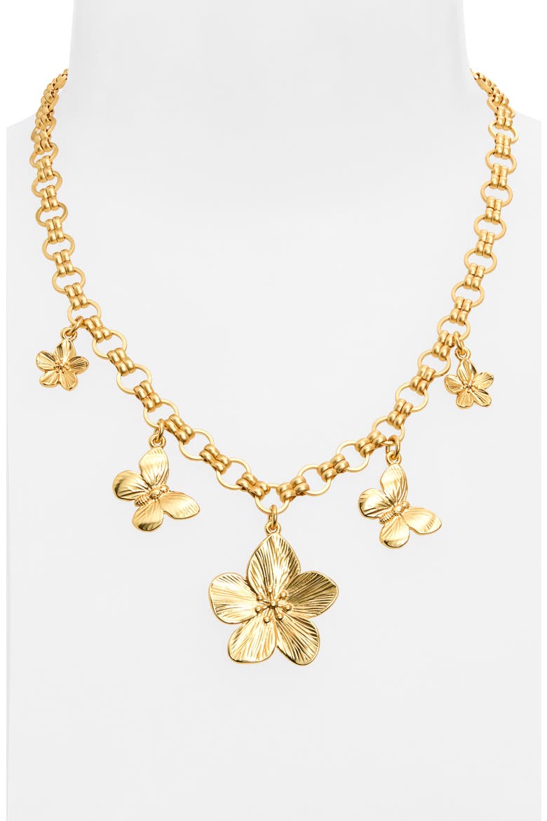 Botanical Couture Necklace, Alternate, color, GOLD