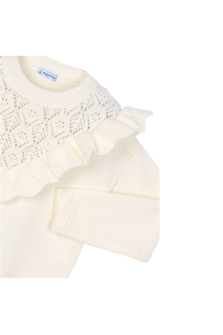 Openwork Knit Sweater, Alternate, color, Cream