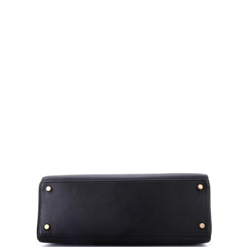 Pre-owned Hermes Hermes Kelly Handbag Black Gulliver With Gold Hardware 32 In Black