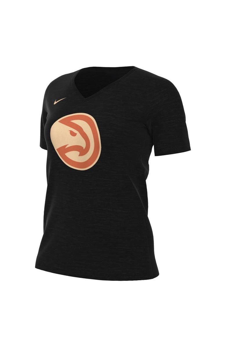 Nike Women's Nike Black Atlanta Hawks 2022/23 City Edition Essential V-Neck T-Shirt, Alternate, color, 